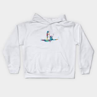 Paddle boarder couple Kids Hoodie